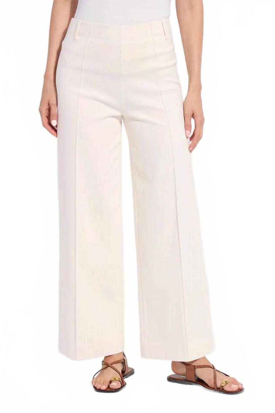 NEW LYSSE nova high waist pintuck wide leg jeans in barely pink